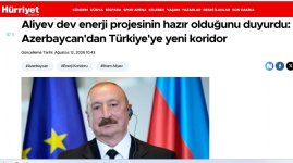 Prezident İlham Əliyevin Zəngəzur dəhlizi ilə bağlı fikirləri Türkiyə mediasının diqqət mərkəzindədir