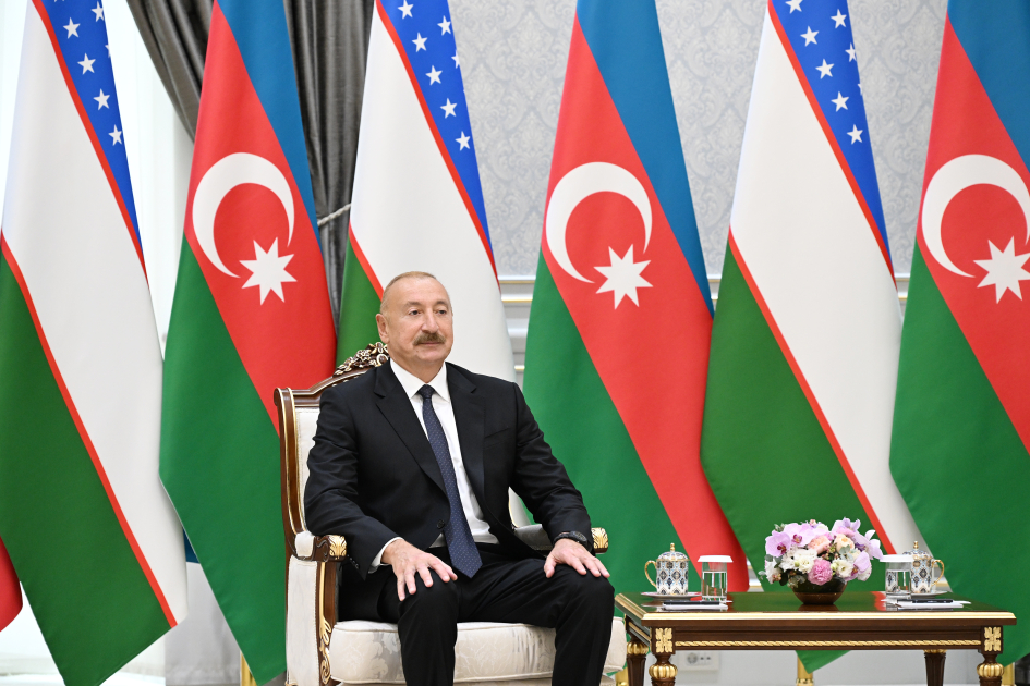Daşkənddə Azərbaycan Prezidenti İlham Əliyevin Özbəkistan Prezidenti ilə təkbətək görüşü olub (FOTO/VİDEO)