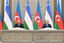 Azərbaycan və Özbəkistan prezidentləri mətbuata bəyanatlarla çıxış ediblər (FOTO) (YENİLƏNƏCƏK)