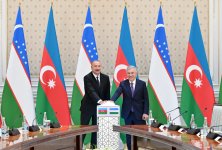 Prezidentlər İlham Əliyev və Şavkat Mirziyoyev Azərbaycanın Özbəkistanda həyata keçirdiyi layihələrin açılış və təməlqoyma mərasimində iştirak ediblər (FOTO)