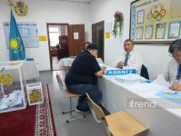 Qazaxıstanın Akmola vilayətində Kurultaya seçkilər üzrə səsvermə keçirilir (FOTO)