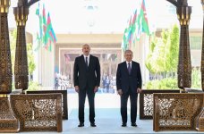Daşkənddə Prezident İlham Əliyevin rəsmi qarşılanma mərasimi olub (FOTO) (YENİLƏNİB)