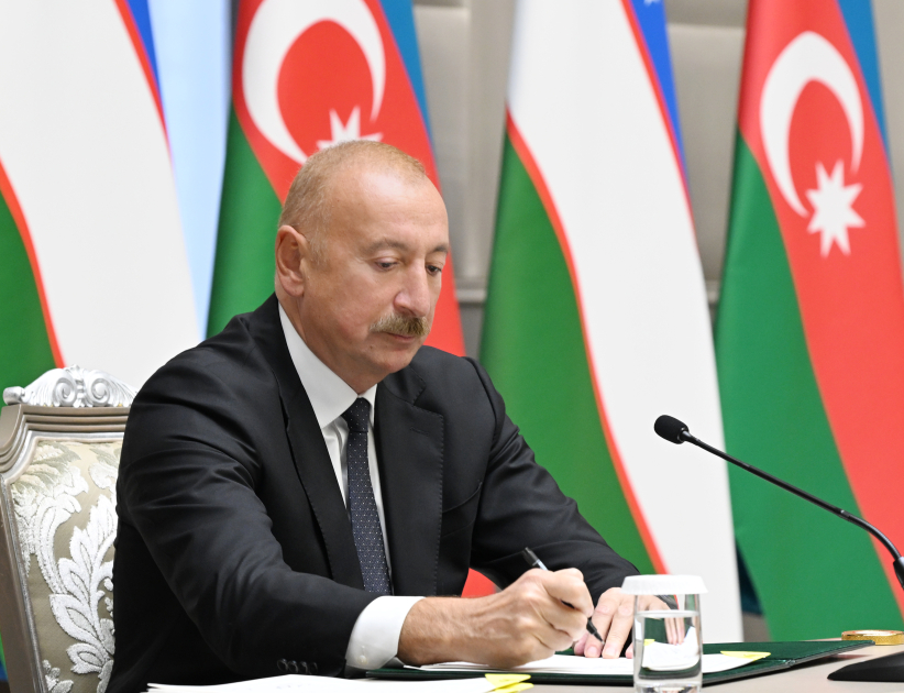 Daşkənddə Azərbaycan-Özbəkistan sənədlərinin imzalanması və mübadiləsi mərasimi olub (FOTO) (YENİLƏNƏCƏK)