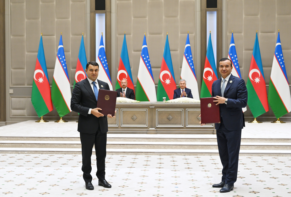 Daşkənddə Azərbaycan-Özbəkistan sənədlərinin imzalanması və mübadiləsi mərasimi olub (FOTO) (YENİLƏNƏCƏK)