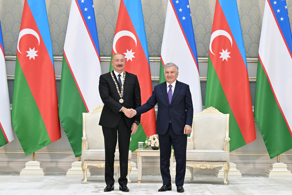 Daşkənddə Azərbaycan və Özbəkistan prezidentlərinin təltifolunma mərasimi keçirilib (FOTO) (YENİLƏNƏCƏK)