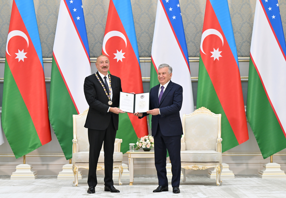 Daşkənddə Azərbaycan və Özbəkistan prezidentlərinin təltifolunma mərasimi keçirilib (FOTO) (YENİLƏNƏCƏK)