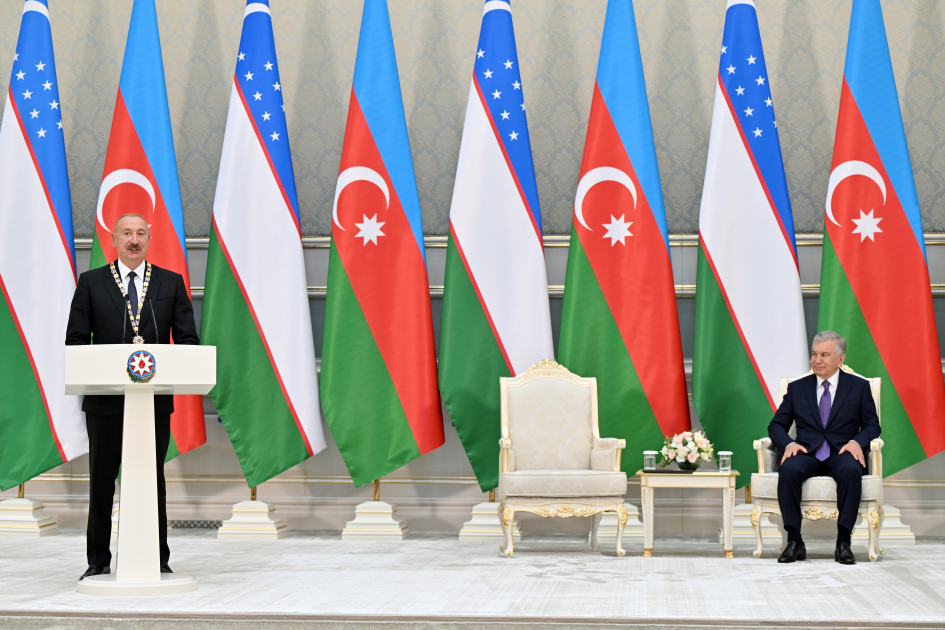 Daşkənddə Azərbaycan və Özbəkistan prezidentlərinin təltifolunma mərasimi keçirilib (FOTO) (YENİLƏNƏCƏK)
