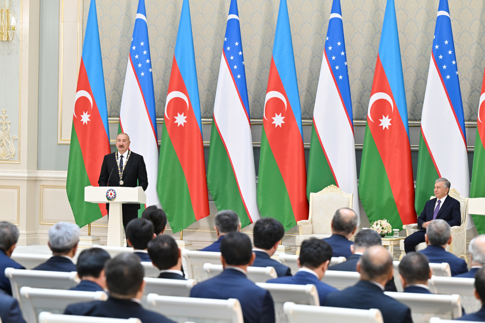 Daşkənddə Azərbaycan və Özbəkistan prezidentlərinin təltifolunma mərasimi keçirilib (FOTO) (YENİLƏNƏCƏK)