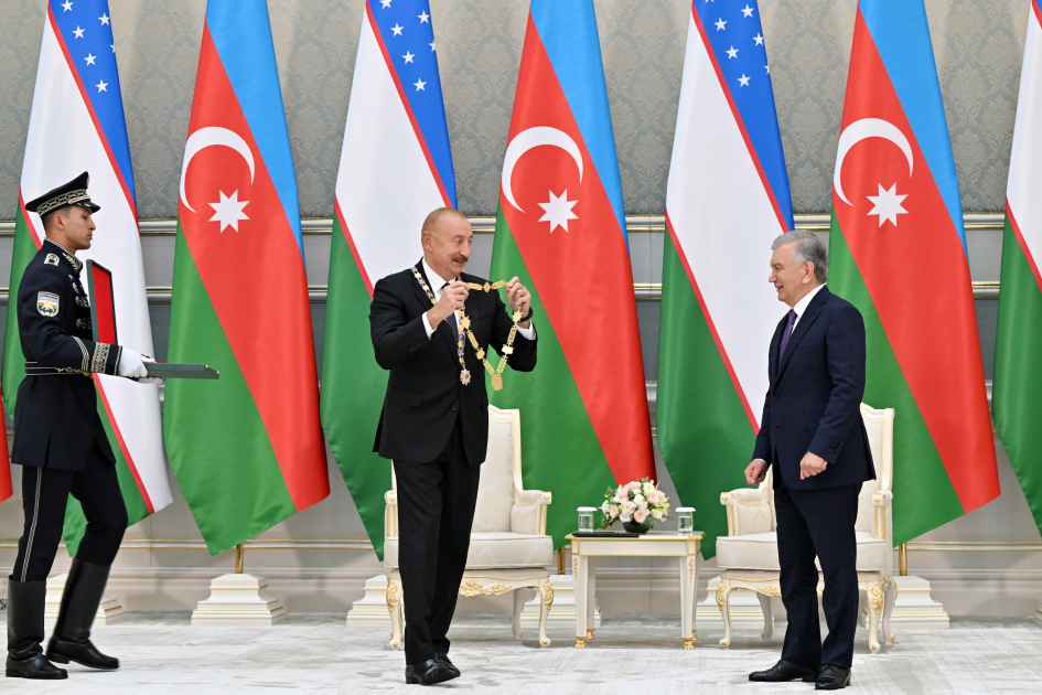 Daşkənddə Azərbaycan və Özbəkistan prezidentlərinin təltifolunma mərasimi keçirilib (FOTO) (YENİLƏNƏCƏK)