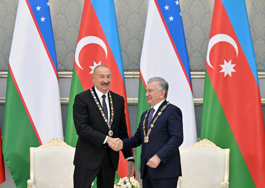 Daşkənddə Azərbaycan və Özbəkistan prezidentlərinin təltifolunma mərasimi keçirilib (FOTO) (YENİLƏNƏCƏK)
