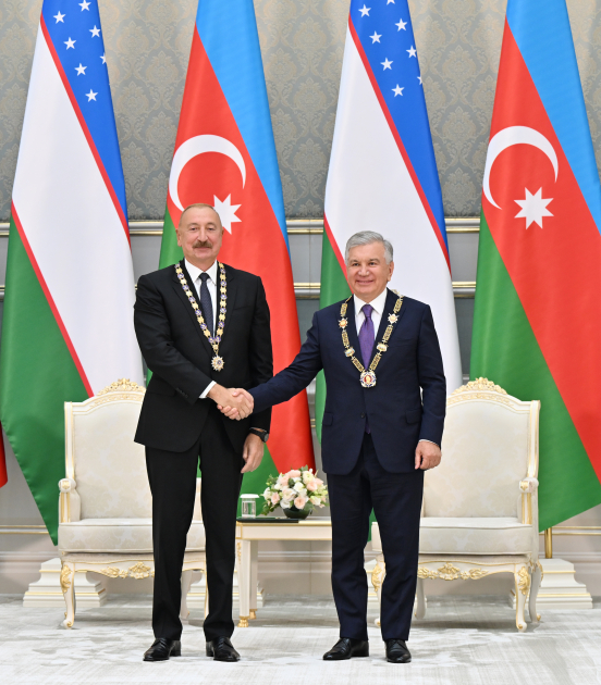 Daşkənddə Azərbaycan və Özbəkistan prezidentlərinin təltifolunma mərasimi keçirilib (FOTO) (YENİLƏNƏCƏK)