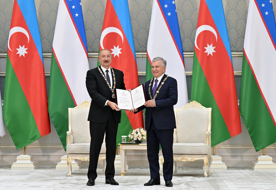 Daşkənddə Azərbaycan və Özbəkistan prezidentlərinin təltifolunma mərasimi keçirilib (FOTO) (YENİLƏNƏCƏK)