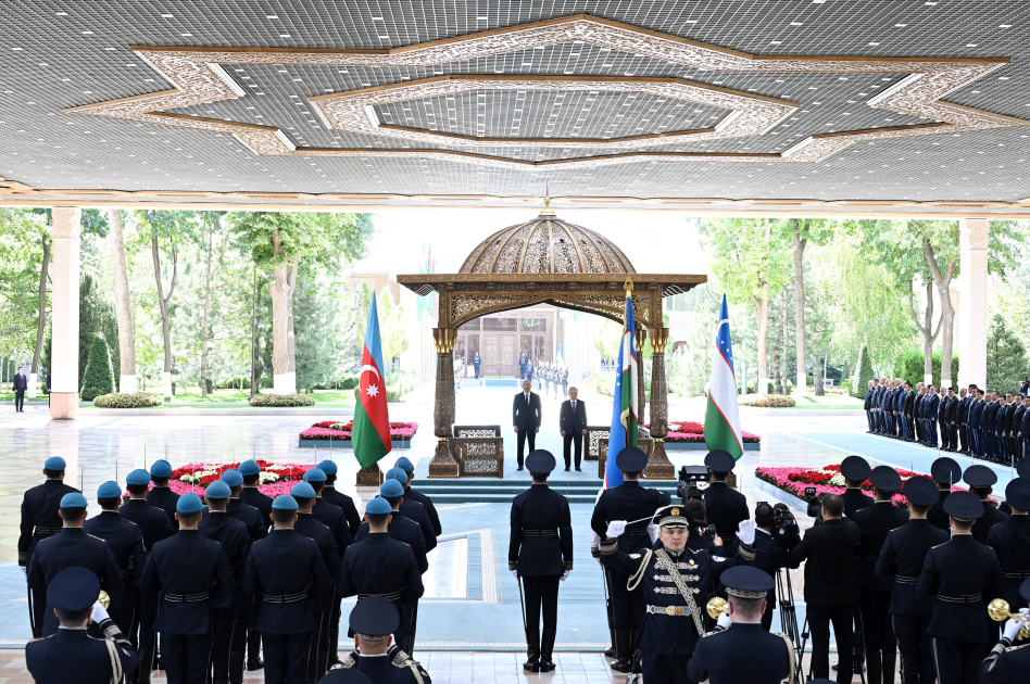 Daşkənddə Prezident İlham Əliyevin rəsmi qarşılanma mərasimi olub (FOTO) (YENİLƏNİB)