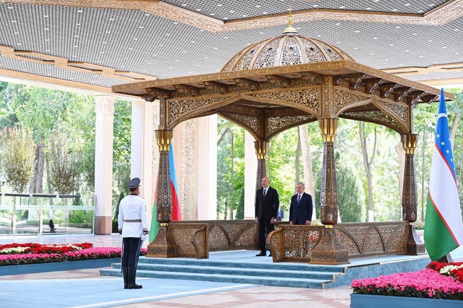Daşkənddə Prezident İlham Əliyevin rəsmi qarşılanma mərasimi olub (FOTO) (YENİLƏNİB)