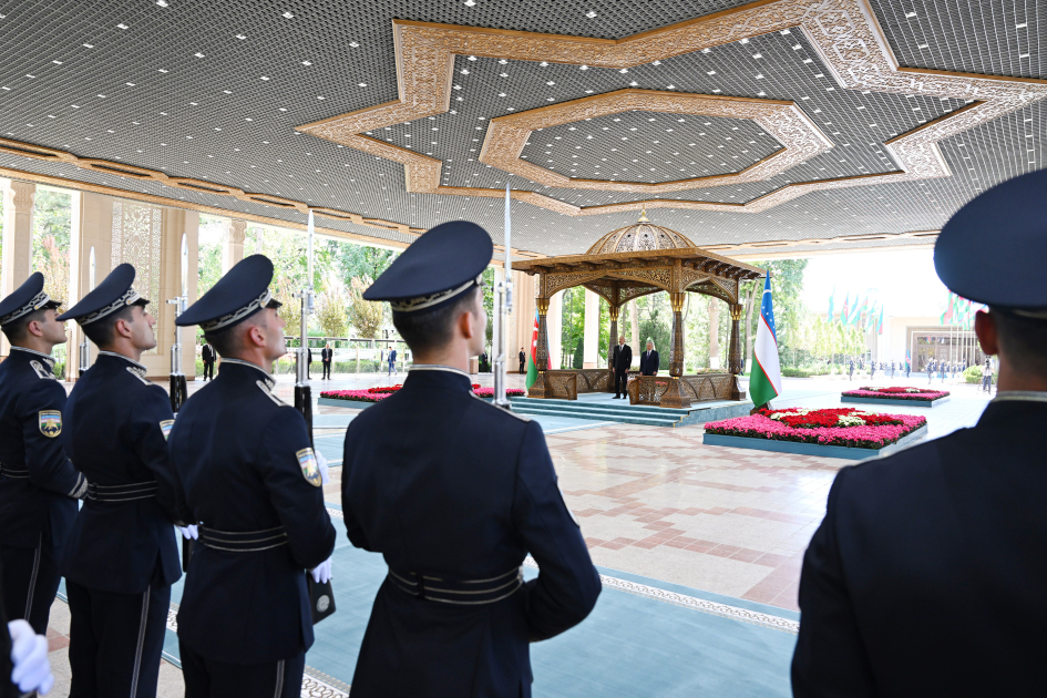 Daşkənddə Prezident İlham Əliyevin rəsmi qarşılanma mərasimi olub (FOTO) (YENİLƏNİB)