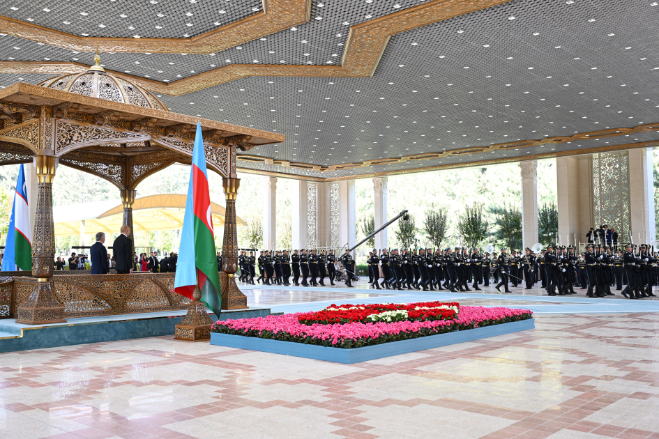 Daşkənddə Prezident İlham Əliyevin rəsmi qarşılanma mərasimi olub (FOTO) (YENİLƏNİB)