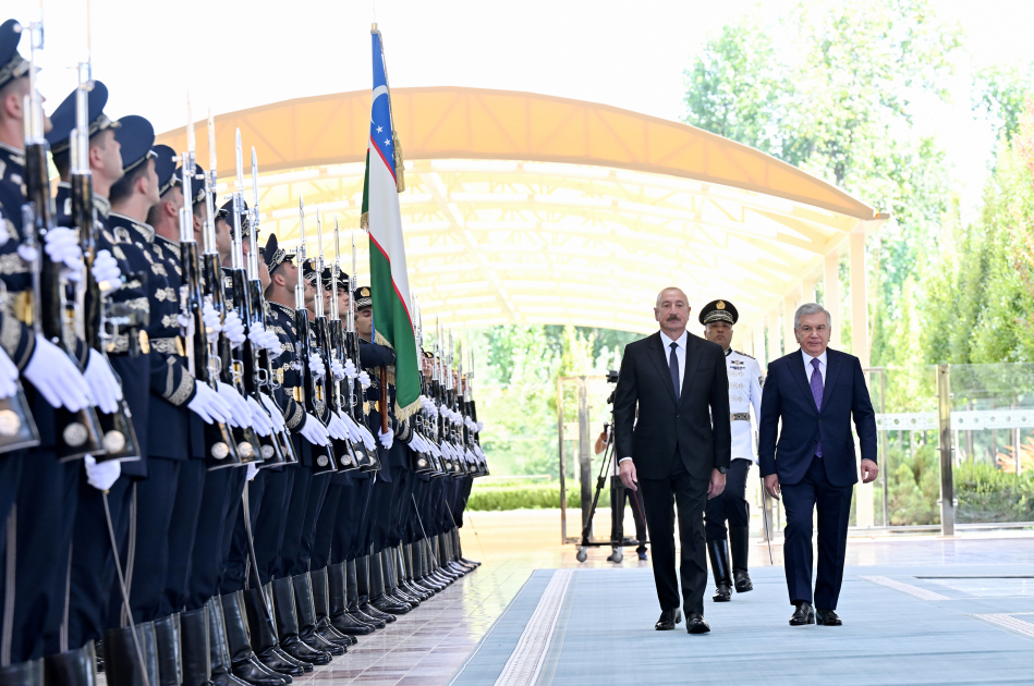 Daşkənddə Prezident İlham Əliyevin rəsmi qarşılanma mərasimi olub (FOTO) (YENİLƏNİB)