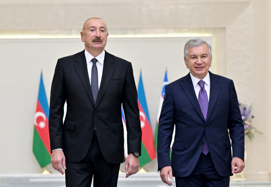 Daşkənddə Prezident İlham Əliyevin rəsmi qarşılanma mərasimi olub (FOTO) (YENİLƏNİB)