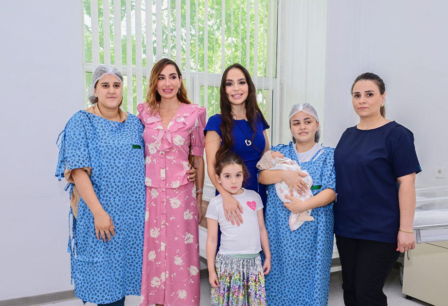 Birinci vitse-prezident Mehriban Əliyeva, qızları Leyla Əliyeva və Arzu Əliyeva Elmi-Tədqiqat Pediatriya İnstitutunu ziyarət ediblər (FOTO)