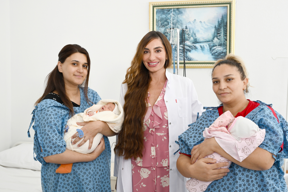 Birinci vitse-prezident Mehriban Əliyeva, qızları Leyla Əliyeva və Arzu Əliyeva Elmi-Tədqiqat Pediatriya İnstitutunu ziyarət ediblər (FOTO)