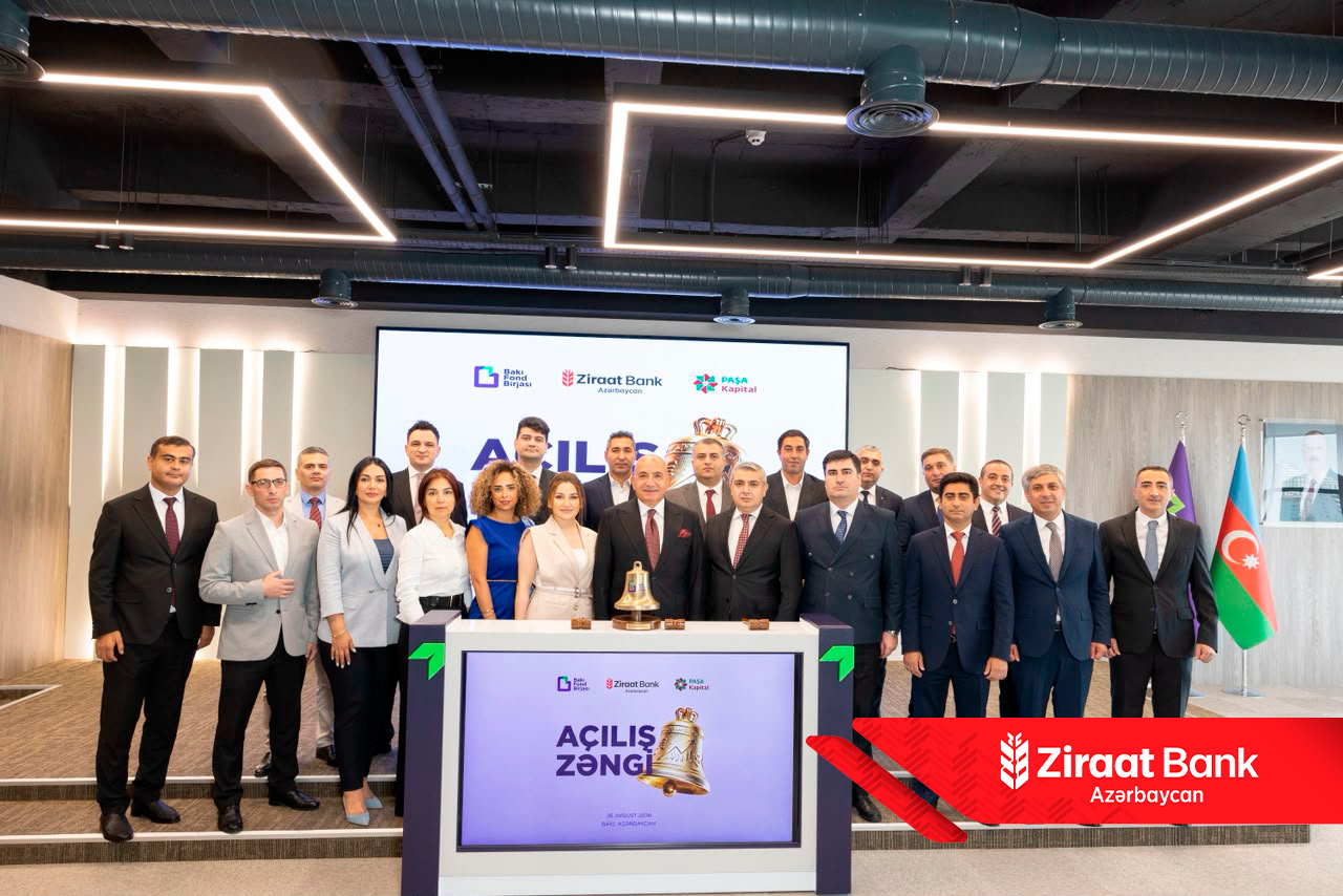Ziraat Bank Azərbaycanın ilk istiqraz emissiyası üçün “Açılış Zəngi” çalınıb (FOTO)