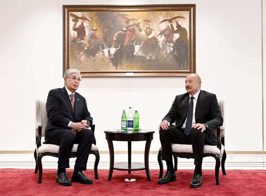 Prezident İlham Əliyevin Bişkekdə Qazaxıstan Prezidenti ilə görüşü keçirilib (FOTO)