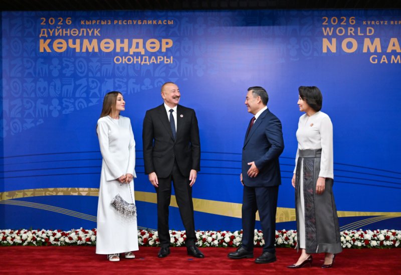 Prezident İlham Əliyev və Birinci xanım Mehriban Əliyeva Bişkekdə 6-cı Dünya Köçəri Oyunlarının açılış mərasimində iştirak ediblər (YENİLƏNİB) (FOTO/VİDEO)