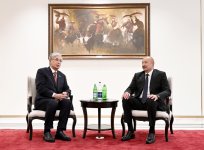 Prezident İlham Əliyevin Bişkekdə Qazaxıstan Prezidenti ilə görüşü keçirilib (FOTO)