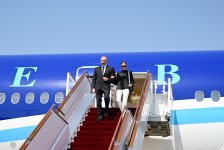 Prezident İlham Əliyev Qırğızıstana işgüzar səfərə gəlib (FOTO)