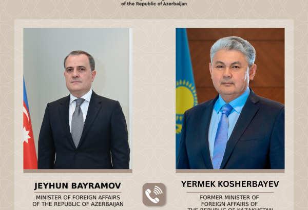 Ceyhun Bayramovla Qazaxıstanın sabiq XİN başçısı arasında telefon danışığı olub