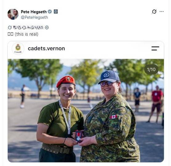 Pit Heqsetin kanadalı hərbçi qadının görünüşü ilə bağlı təhqiramiz şərhi qalmaqala səbəb olub (FOTO)