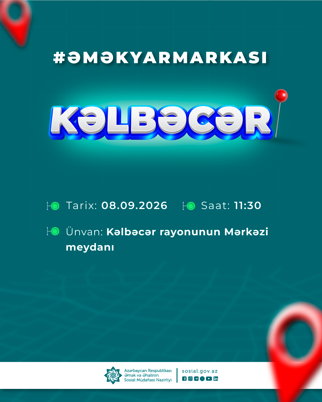 Kəlbəcərdə ilk dəfə əmək yarmarkası keçiriləcək