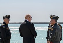 Prezident İlham Əliyev və Birinci xanım Mehriban Əliyeva Hərbi Dəniz Qüvvələrində olublar (FOTO)