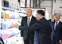 Prezident İlham Əliyev Qaradağ rayonunda kağız və gigiyenik məhsulların istehsalı müəssisəsinin açılışında iştirak edib (FOTO)