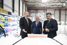 Prezident İlham Əliyev Qaradağ rayonunda kağız və gigiyenik məhsulların istehsalı müəssisəsinin açılışında iştirak edib (FOTO)
