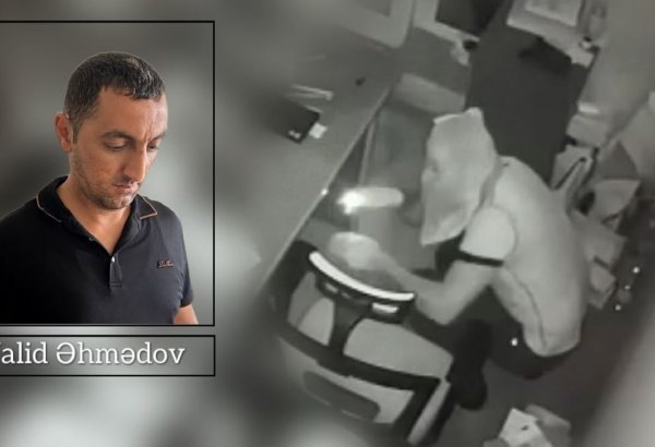 Maska ilə inşaat mağazasından oğurluq edən şəxs həbs edildi (VİDEO)