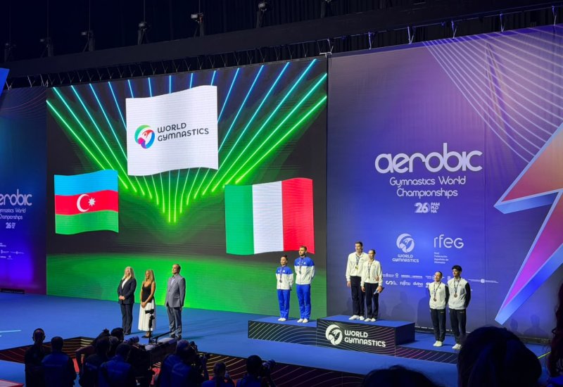 Azərbaycan gimnastları dünya çempionatında gümüş medal qazandılar (FOTO)