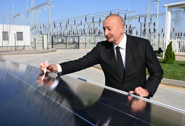 Prezident İlham Əliyev “Qobustan” Günəş Elektrik Stansiyasının açılış mərasimində - MARAQLI GÖRÜNTÜLƏR