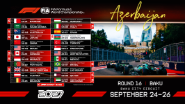 2027-ci il Formula 1 Azərbaycan Qran-prisinin tarixi açıqlandı (FOTO)