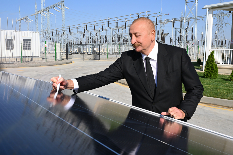 Prezident İlham Əliyev “Qobustan” Günəş Elektrik Stansiyasının açılışında iştirak edib (FOTO)