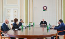 Prezident İlham Əliyev TDT-yə üzv ölkələrin təhlükəsizlik üzrə rəhbər şəxslərini qəbul edib (FOTO)