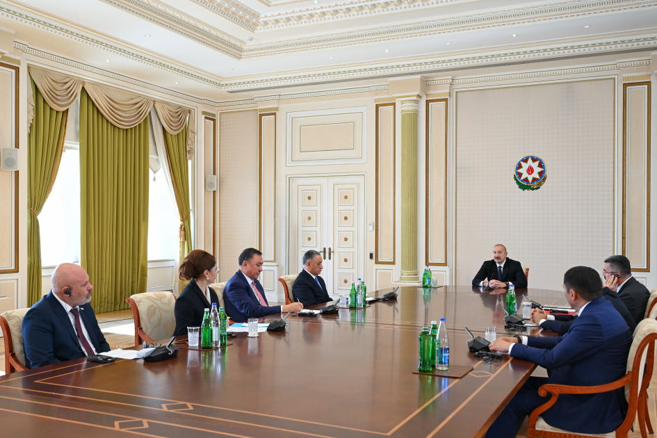 Prezident İlham Əliyev TDT-yə üzv ölkələrin təhlükəsizlik üzrə rəhbər şəxslərini qəbul edib (FOTO)