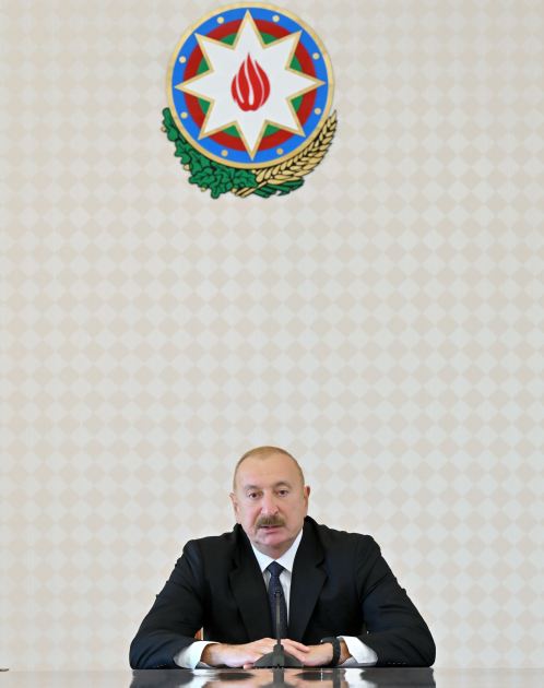 Prezident İlham Əliyev TDT-yə üzv ölkələrin təhlükəsizlik üzrə rəhbər şəxslərini qəbul edib (FOTO)