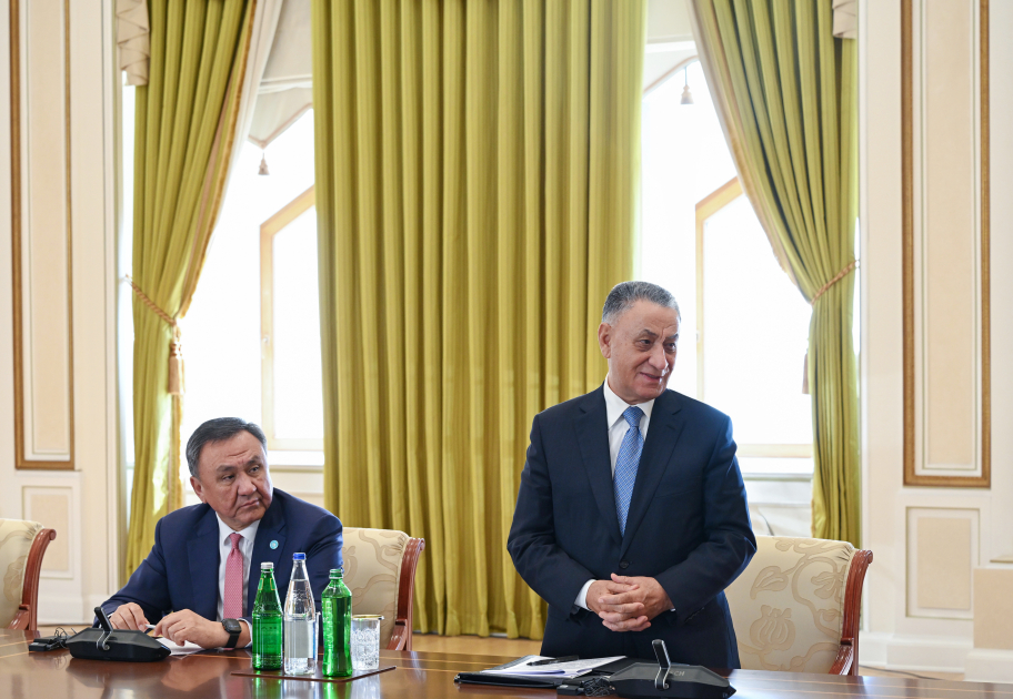 Prezident İlham Əliyev TDT-yə üzv ölkələrin təhlükəsizlik üzrə rəhbər şəxslərini qəbul edib (FOTO)