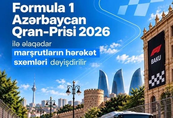 "Formula 1" ilə əlaqədar bir sıra marşrutların hərəkət sxemi dəyişdirilir