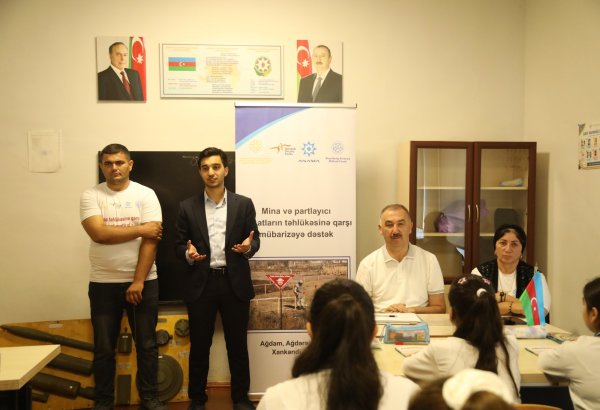 Ağdərə rayonunun Həsənriz kəndində mina təhlükəsinə dair maarifləndirmə təlimləri keçirilib (FOTO)