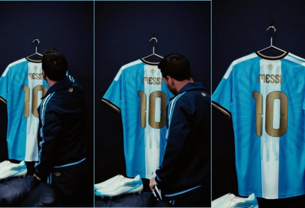 Messi Argentina millisində vida oyunu üçün formasını nümayiş etdirib
