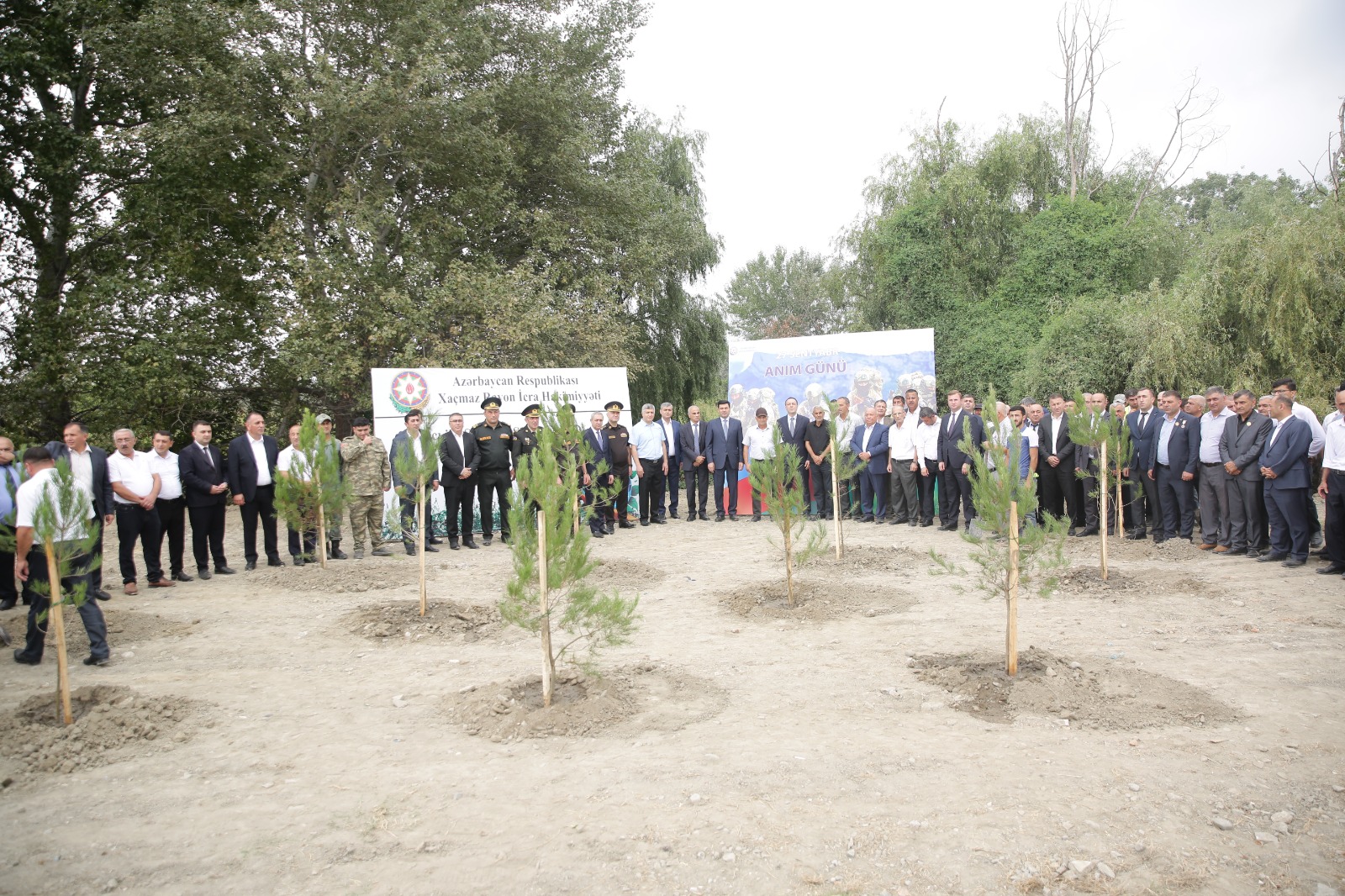 Xaçmazda şəhidlərin xatirəsinə ağacəkmə aksiyası keçirilib (FOTO)