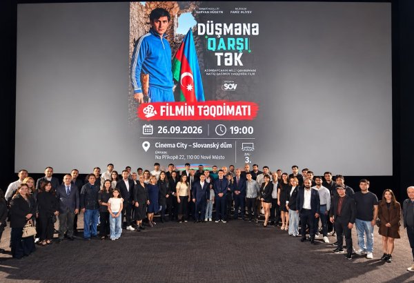 Praqada Azərbaycanın Milli Qəhrəman Natiq Qasımov haqqında film nümayiş olunub (FOTO)