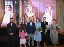 Leyla Əliyeva “Harmoniya” sənədli filminin təqdimat mərasimində iştirak edib (FOTO)